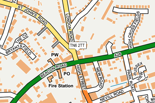 Map of HOT TRAMP LTD at local scale