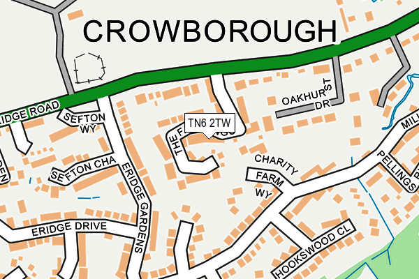 Map of SANDOWN HOUSE CROWBOROUGH LIMITED at local scale