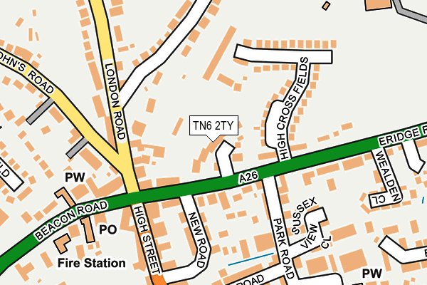 TN6 2TY map - OS OpenMap – Local (Ordnance Survey)