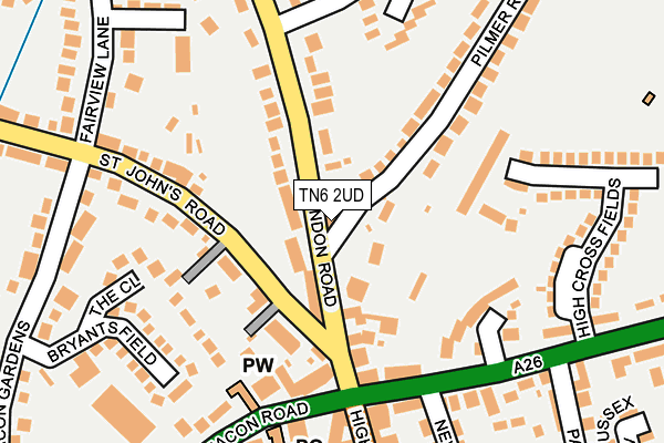 TN6 2UD map - OS OpenMap – Local (Ordnance Survey)