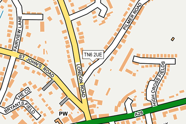 TN6 2UE map - OS OpenMap – Local (Ordnance Survey)