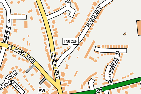 TN6 2UF map - OS OpenMap – Local (Ordnance Survey)