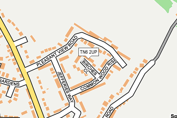 TN6 2UP map - OS OpenMap – Local (Ordnance Survey)