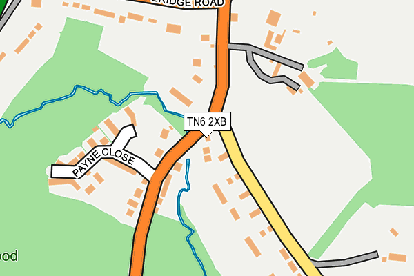 TN6 2XB map - OS OpenMap – Local (Ordnance Survey)
