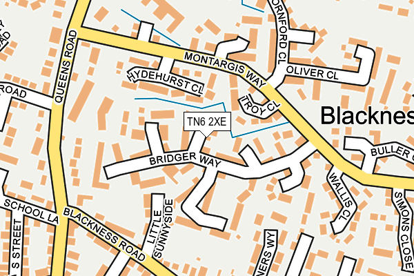 TN6 2XE map - OS OpenMap – Local (Ordnance Survey)
