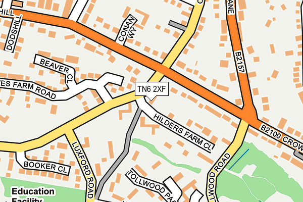 TN6 2XF map - OS OpenMap – Local (Ordnance Survey)