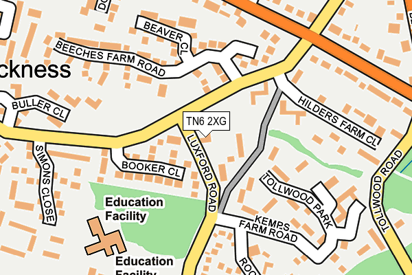 TN6 2XG map - OS OpenMap – Local (Ordnance Survey)