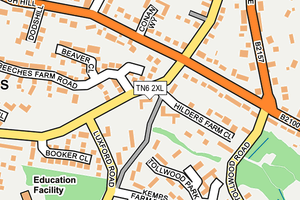 TN6 2XL map - OS OpenMap – Local (Ordnance Survey)