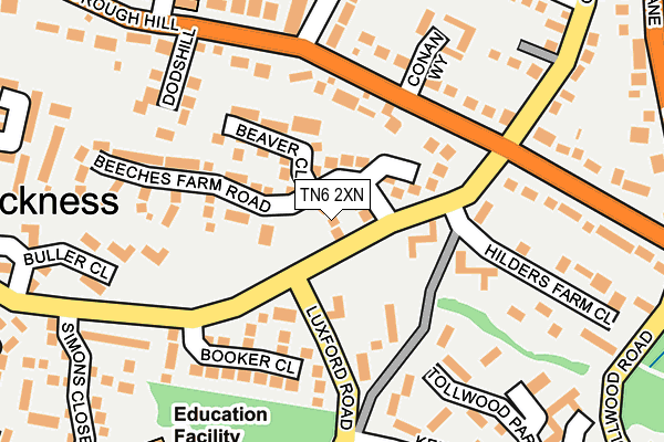 TN6 2XN map - OS OpenMap – Local (Ordnance Survey)