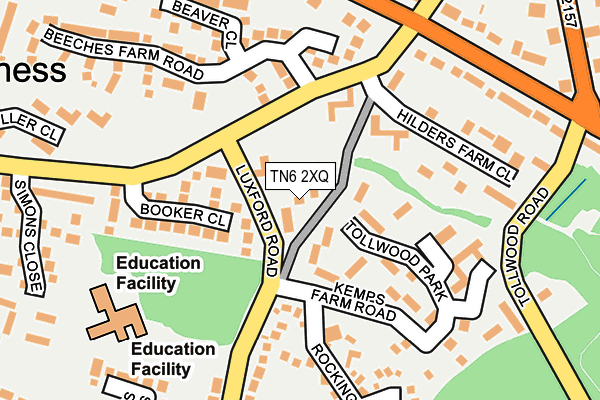 TN6 2XQ map - OS OpenMap – Local (Ordnance Survey)