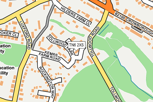 TN6 2XS map - OS OpenMap – Local (Ordnance Survey)