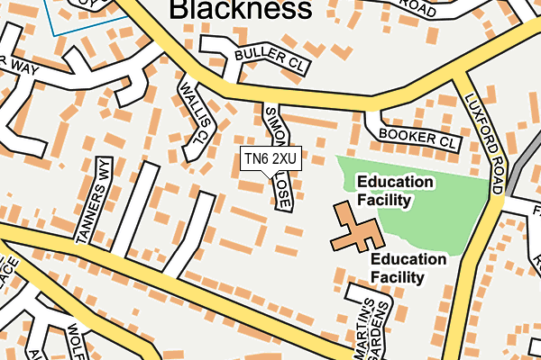 TN6 2XU map - OS OpenMap – Local (Ordnance Survey)