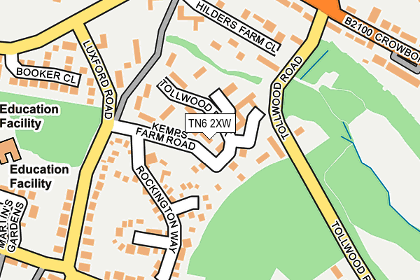 TN6 2XW map - OS OpenMap – Local (Ordnance Survey)