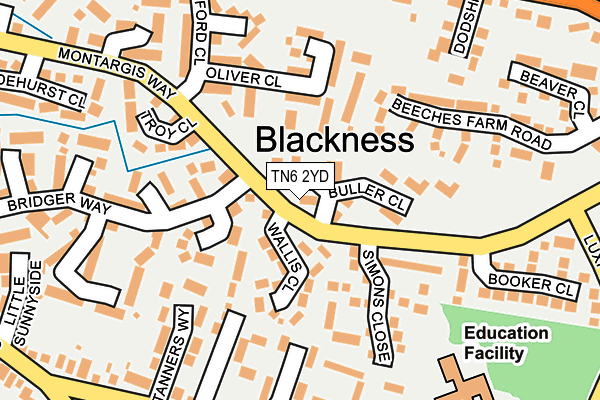 TN6 2YD map - OS OpenMap – Local (Ordnance Survey)