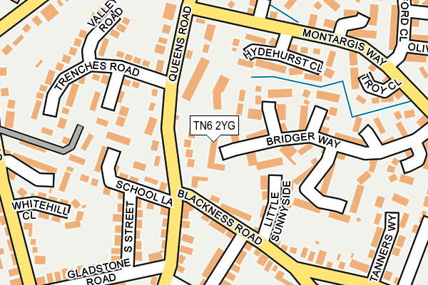 TN6 2YG map - OS OpenMap – Local (Ordnance Survey)