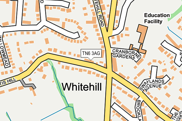 TN6 3AG map - OS OpenMap – Local (Ordnance Survey)