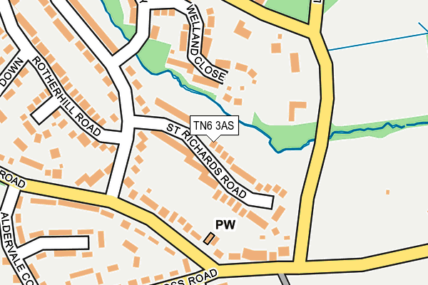 TN6 3AS map - OS OpenMap – Local (Ordnance Survey)