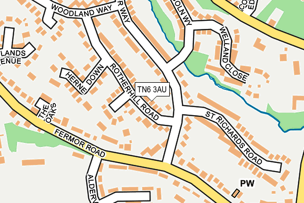 TN6 3AU map - OS OpenMap – Local (Ordnance Survey)