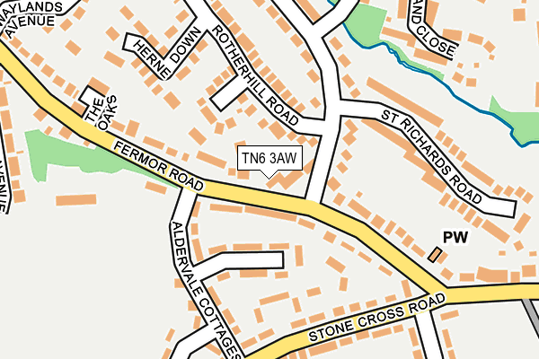 TN6 3AW map - OS OpenMap – Local (Ordnance Survey)