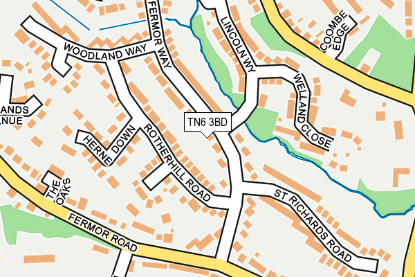 TN6 3BD map - OS OpenMap – Local (Ordnance Survey)