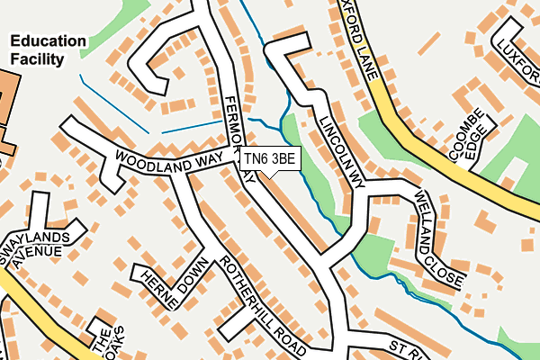 TN6 3BE map - OS OpenMap – Local (Ordnance Survey)