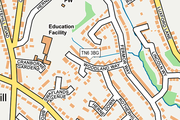 TN6 3BG map - OS OpenMap – Local (Ordnance Survey)