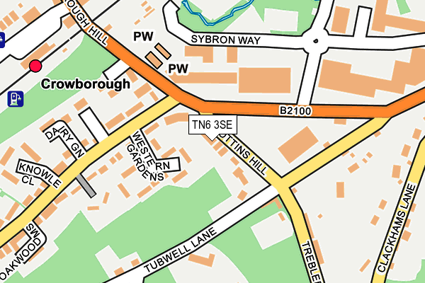 TN6 3SE map - OS OpenMap – Local (Ordnance Survey)