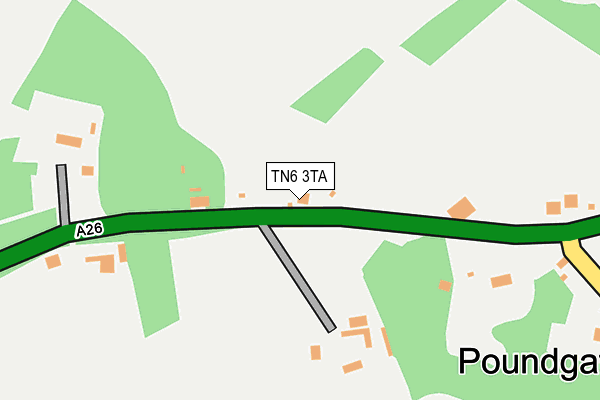 TN6 3TA map - OS OpenMap – Local (Ordnance Survey)