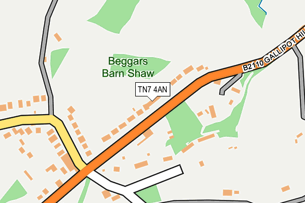 TN7 4AN map - OS OpenMap – Local (Ordnance Survey)