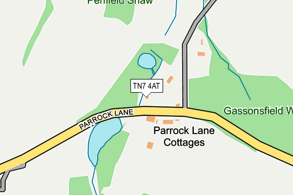 TN7 4AT map - OS OpenMap – Local (Ordnance Survey)