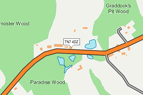 TN7 4DZ map - OS OpenMap – Local (Ordnance Survey)