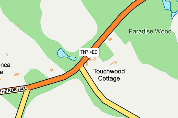 TN7 4ED map - OS OpenMap – Local (Ordnance Survey)