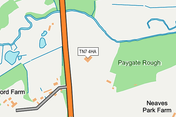 TN7 4HA map - OS OpenMap – Local (Ordnance Survey)