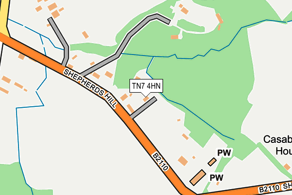 TN7 4HN map - OS OpenMap – Local (Ordnance Survey)
