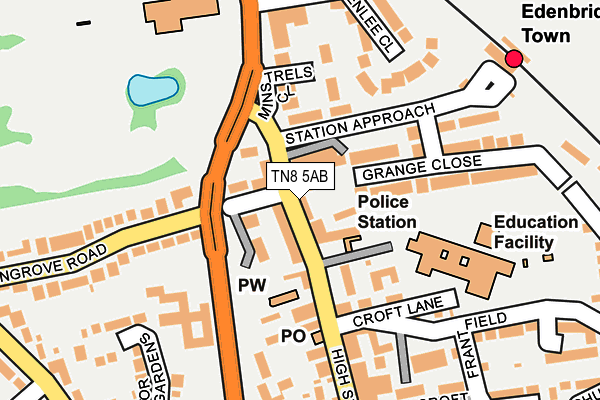 TN8 5AB map - OS OpenMap – Local (Ordnance Survey)