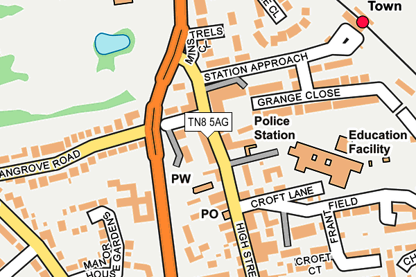 TN8 5AG map - OS OpenMap – Local (Ordnance Survey)