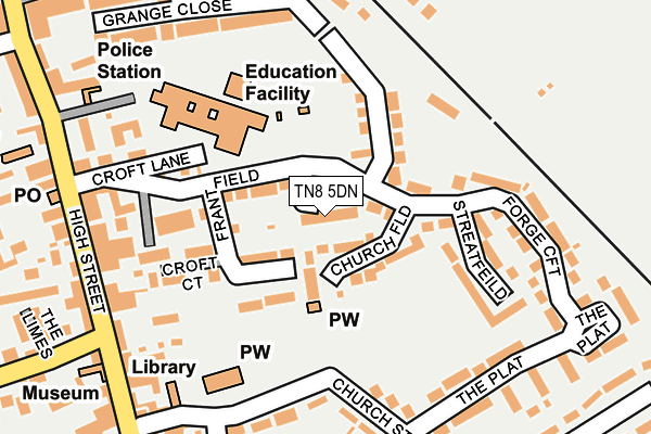 TN8 5DN map - OS OpenMap – Local (Ordnance Survey)