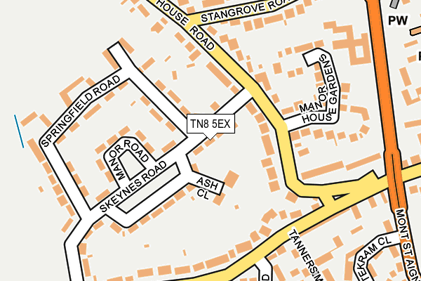 TN8 5EX map - OS OpenMap – Local (Ordnance Survey)