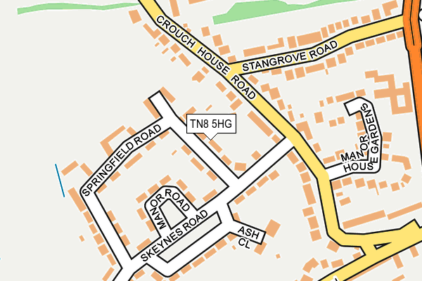 TN8 5HG map - OS OpenMap – Local (Ordnance Survey)