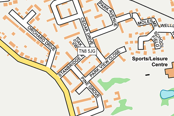 TN8 5JG map - OS OpenMap – Local (Ordnance Survey)