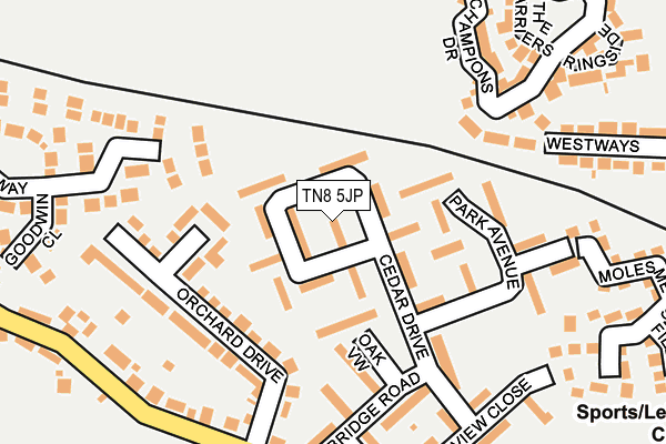 TN8 5JP map - OS OpenMap – Local (Ordnance Survey)