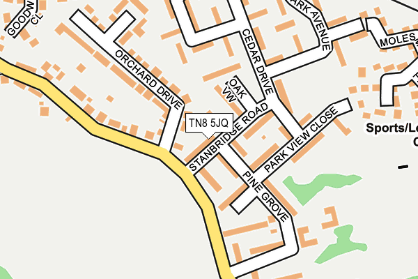 TN8 5JQ map - OS OpenMap – Local (Ordnance Survey)
