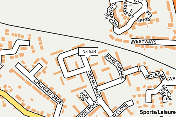 TN8 5JS map - OS OpenMap – Local (Ordnance Survey)