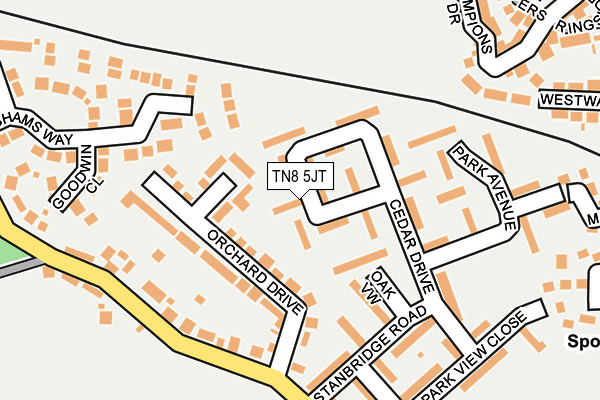 TN8 5JT map - OS OpenMap – Local (Ordnance Survey)