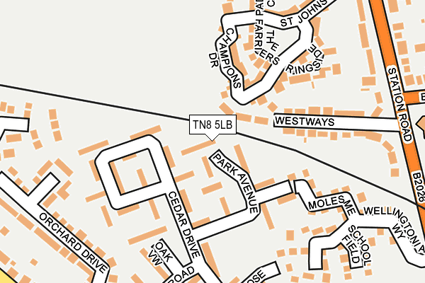 TN8 5LB map - OS OpenMap – Local (Ordnance Survey)