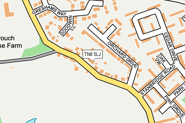TN8 5LJ map - OS OpenMap – Local (Ordnance Survey)