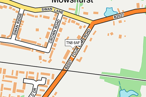 TN8 6AF map - OS OpenMap – Local (Ordnance Survey)