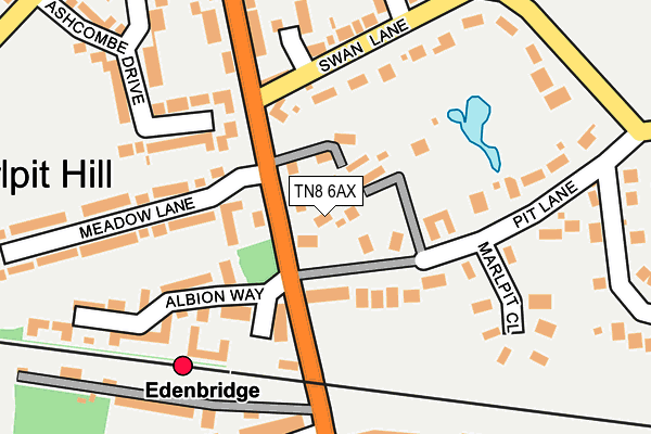TN8 6AX map - OS OpenMap – Local (Ordnance Survey)