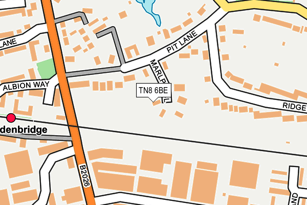 TN8 6BE map - OS OpenMap – Local (Ordnance Survey)