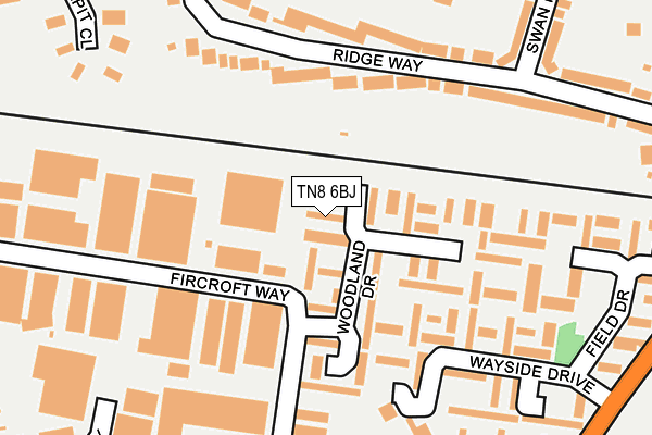 TN8 6BJ map - OS OpenMap – Local (Ordnance Survey)